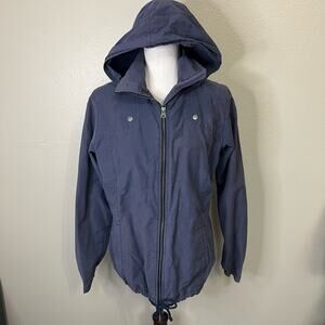 Columbia Dark Blue Gray Cotton/Nylon Blend Full Zip Jacket Size M